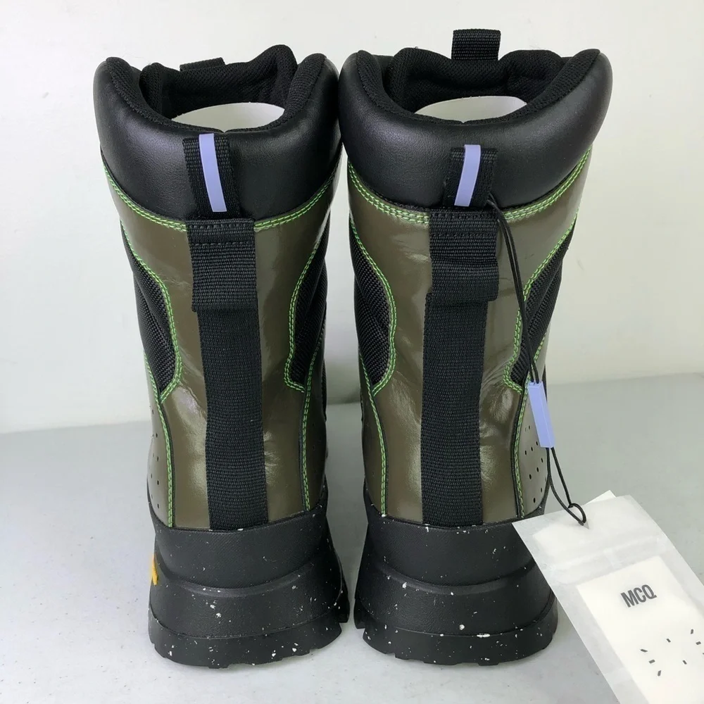 ALEXANDER Mcqueen Men’s MCQ Khaki & Green In-8 Tactical Boots $550